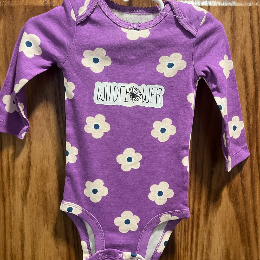 Carter's Purple Floral Onesie